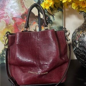 Dooney & Bourke Textured Burgundy Tote